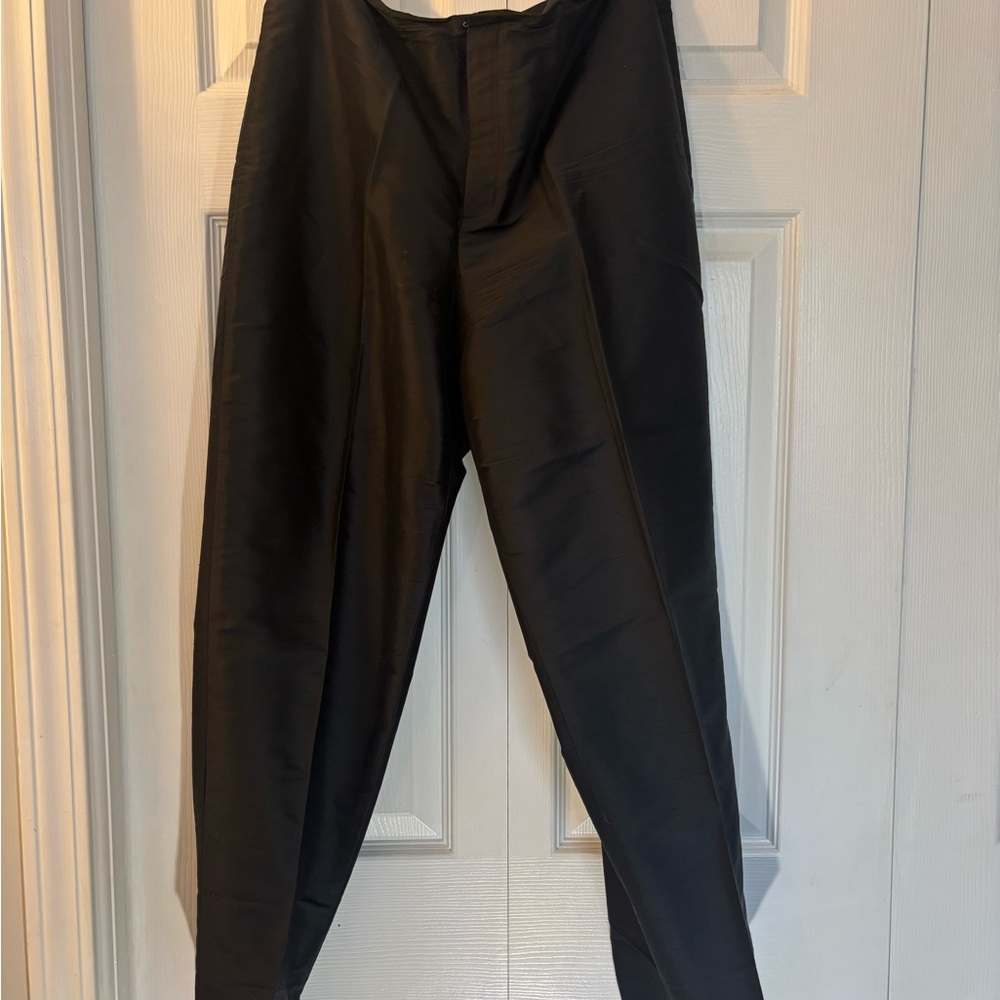 Gap Silk Black High-Waisted ankle Pants
